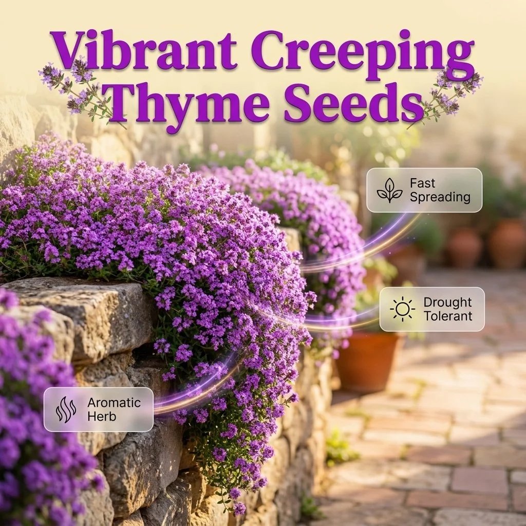 🌺Creeping Thyme Seeds, Multi‐Color Ground Cover Flower Seeds🌺