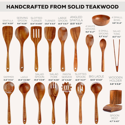 Teak Wooden Utensil Set