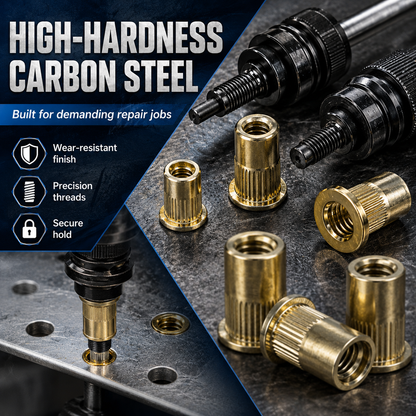 🔥 Carbon steel rivet nut set (including M3–M8 sizes)