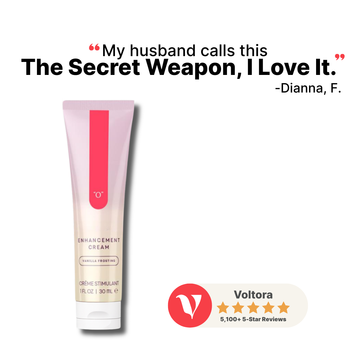 🔥Hot Sale 50% OFF🔥 Pure Romance "O" Enhancement Cream Vanilla Frosting