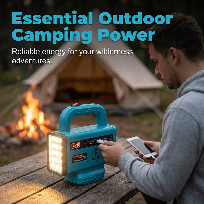 ⏰Portable Power Inverter with LED Work Light