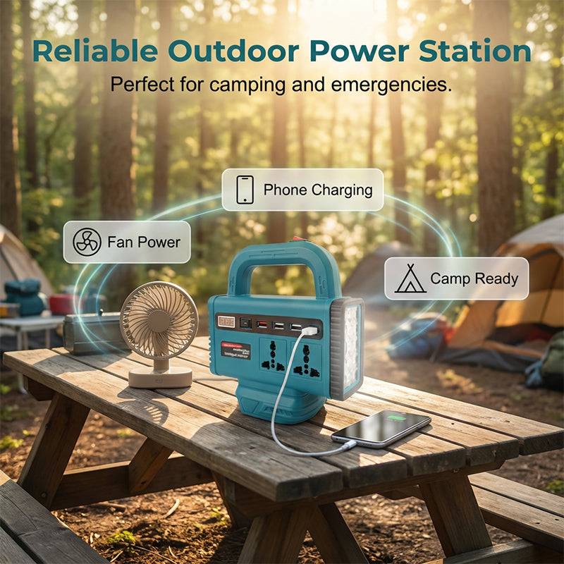 ⏰Portable Power Inverter with LED Work Light
