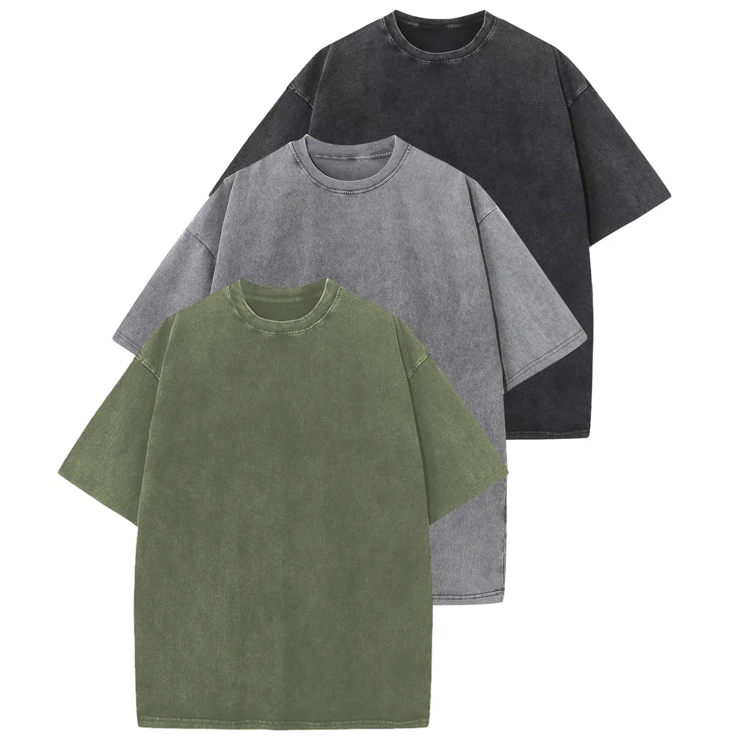 Hot Sale 49% OFF -🔥Yimoon Women's Loose T-Shirt 3-Pack – Summer Unisex-Style Solid Color Streetwear Tops