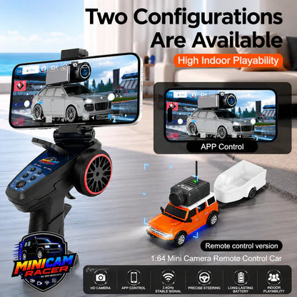 🕹️1:64 Mini Alloy RC Car With HD Camera & Real-Time Video Transmission(App & Remote)🚙