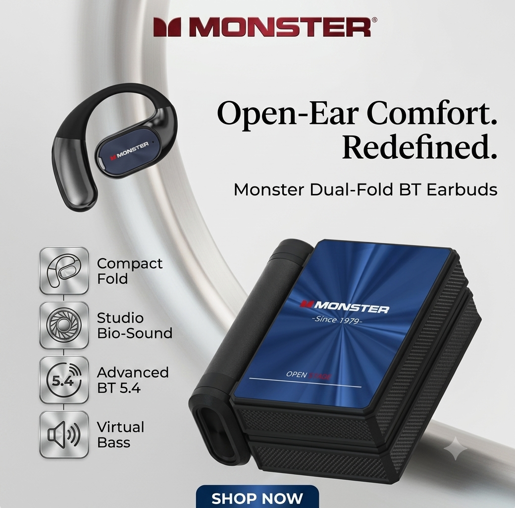 ⏰ Last Chance: Monster AC530 Open-Ear Headset – 49% Off Ends Tonight! Perfect Gift for Everyone