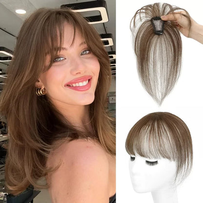 3D Clip-In Bangs Hair Topper for Women – Natural-Looking Volume & Coverage