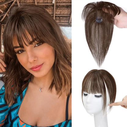 3D Clip-In Bangs Hair Topper for Women – Natural-Looking Volume & Coverage