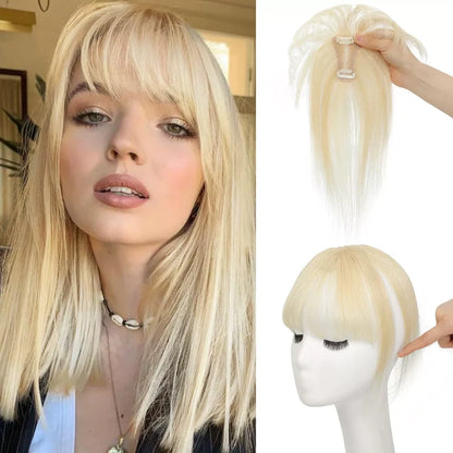 3D Clip-In Bangs Hair Topper for Women – Natural-Looking Volume & Coverage