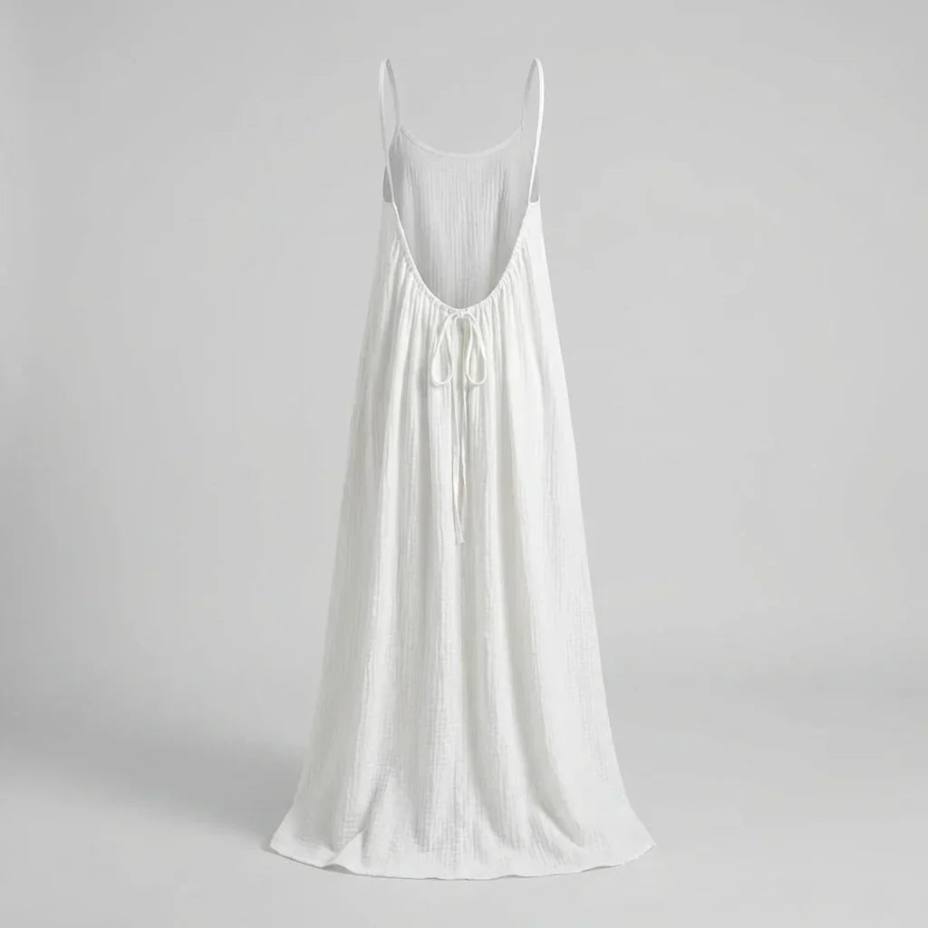 Womens Sleeveless Cami Lounge Maxi Dress Solid Color  Sleepwear