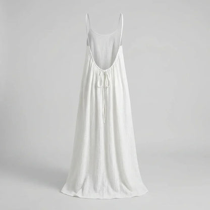 Womens Sleeveless Cami Lounge Maxi Dress Solid Color  Sleepwear