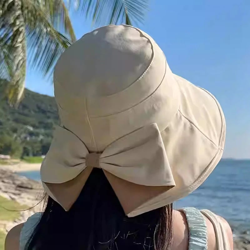 ☀️Summer Hot Sale 49% OFF👒Women's Bowknot Wide Brim Sun Protective Hat