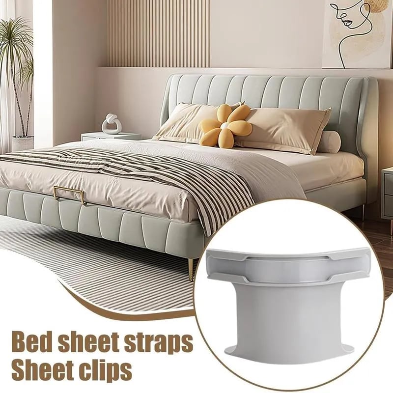 💥Flash Sale✨65K+ SOLD! Almost Gone-🏆Bed Sheet Grippers 4 PCS Non-slip Sheet Holders