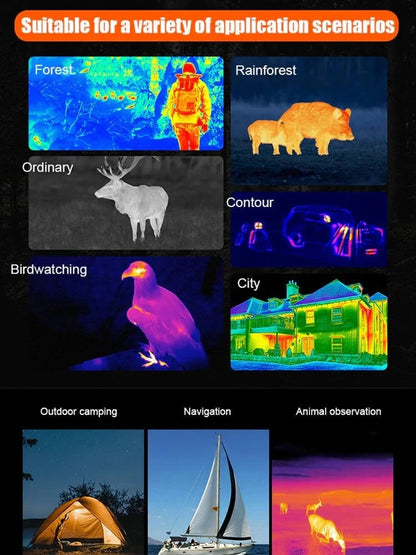 🌙 AI15 Thermal Imaging Monocular – 384×288 Resolution, 8000m Range, 10-Hour Battery