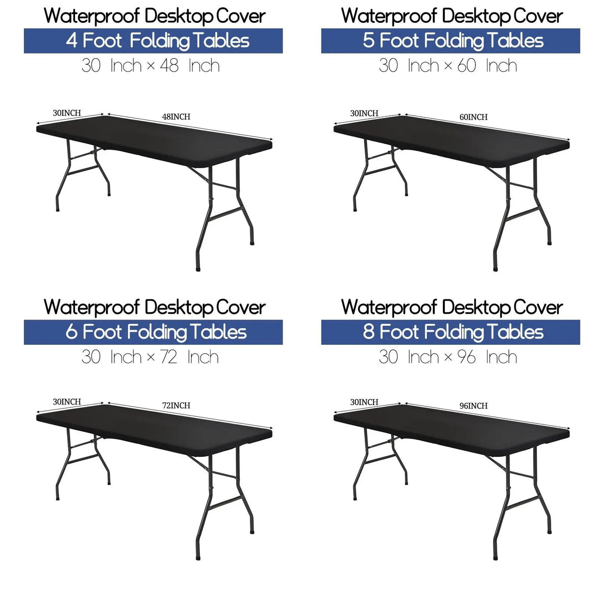 Stretch Spandex Table Cover – Perfect Fit for 4ft/5ft/6ft/8ft Tables