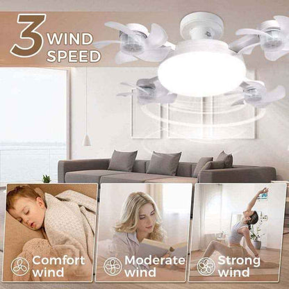 ✨ 2-in-1 LED Ceiling Fan with Remote – Quiet Cooling & Modern Lighting