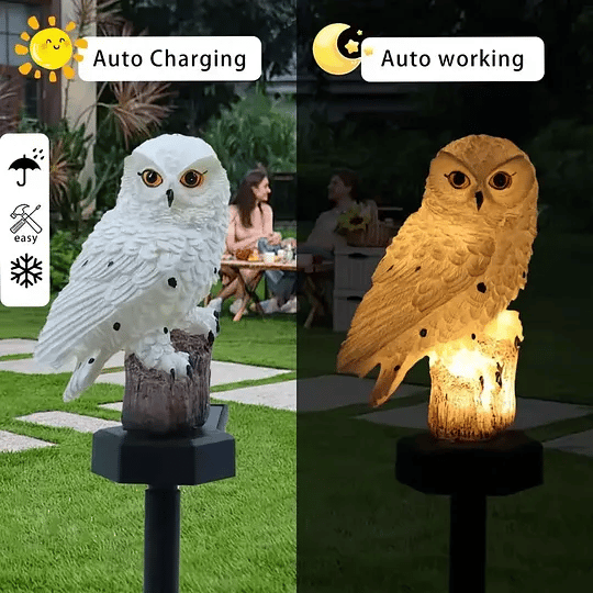 Solar Realistic Owl Garden Stake Light – Adjustable Waterproof Auto LED Landscape Decor