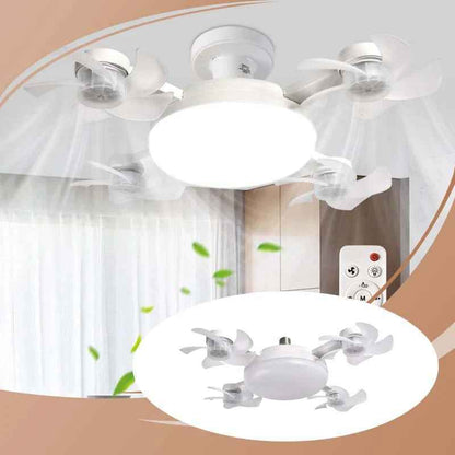 ✨ 2-in-1 LED Ceiling Fan with Remote – Quiet Cooling & Modern Lighting