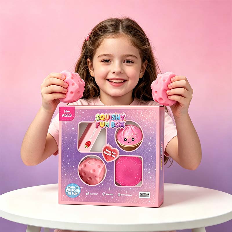 🔥LAST DAY 49% OFF - 🧸✨4-Pack Soft Squishy Toys – Mixed Slow & Fast Rebound Silicone Fidget Toys for Kids & Adults