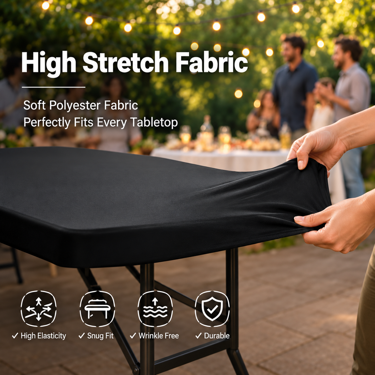 Stretch Spandex Table Cover – Perfect Fit for 4ft/5ft/6ft/8ft Tables