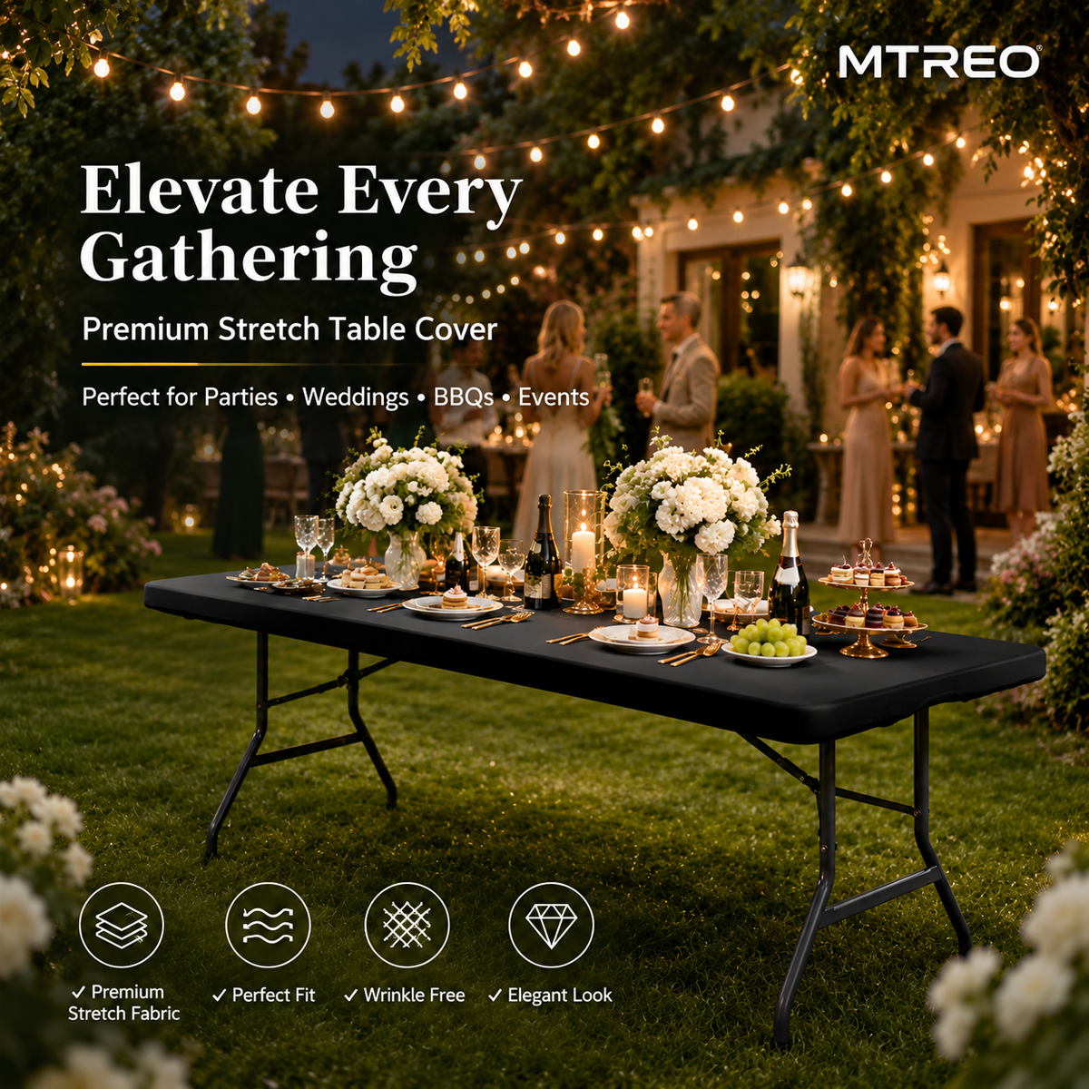 Stretch Spandex Table Cover – Perfect Fit for 4ft/5ft/6ft/8ft Tables