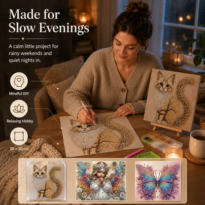 👼✨ Premium Crystal Diamond Wall Art Kit | Luxury Canvas with Scratch-Resistant Non-Fading Diamond Beads DIY Angel-Inspired Decor ✨