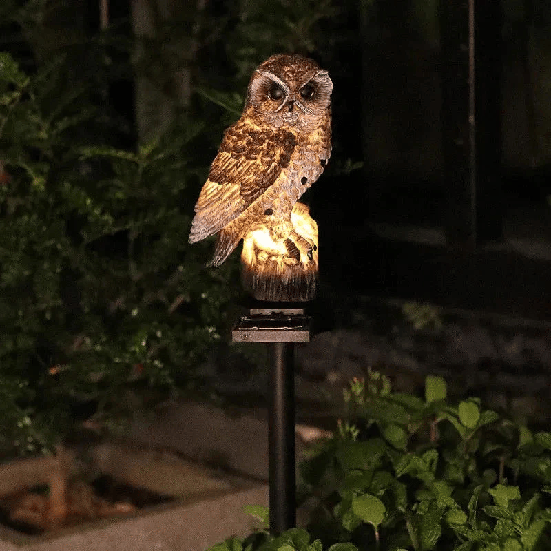 Solar Realistic Owl Garden Stake Light – Adjustable Waterproof Auto LED Landscape Decor
