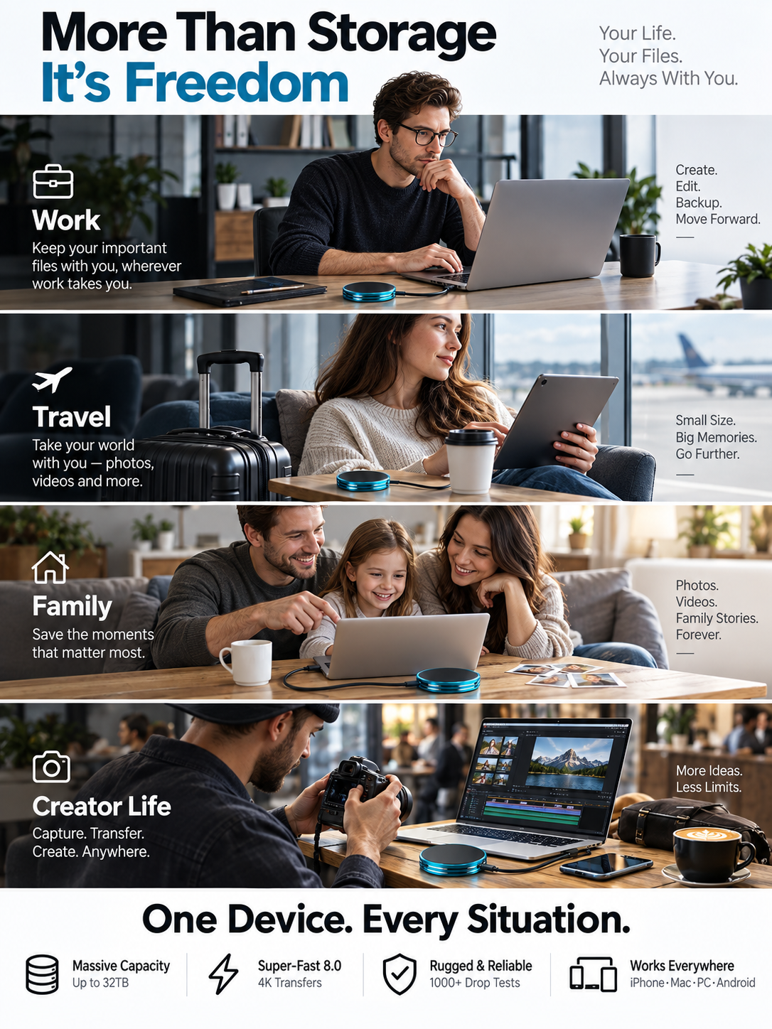 📲C Magnetic Anti-Lost Portable SSD External Solid State Drive