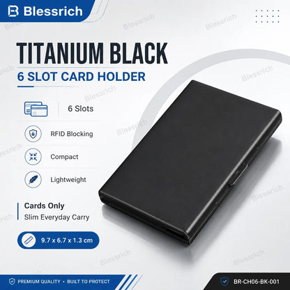Ultra‐Slim RFID‐Blocking Stainless Steel Card Holder 🛡️ | Secure Pocket Card Case for Travel & Everyday Carry