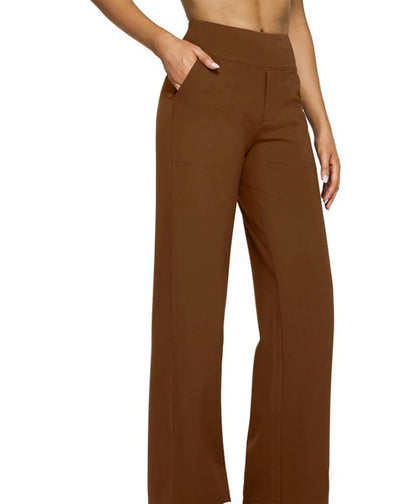 Women's High Waisted Wide Leg Yoga Dress Pants with Pockets