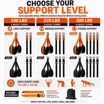 Master Pull-Ups Faster — Adjustable Assistance for Every Level 💪