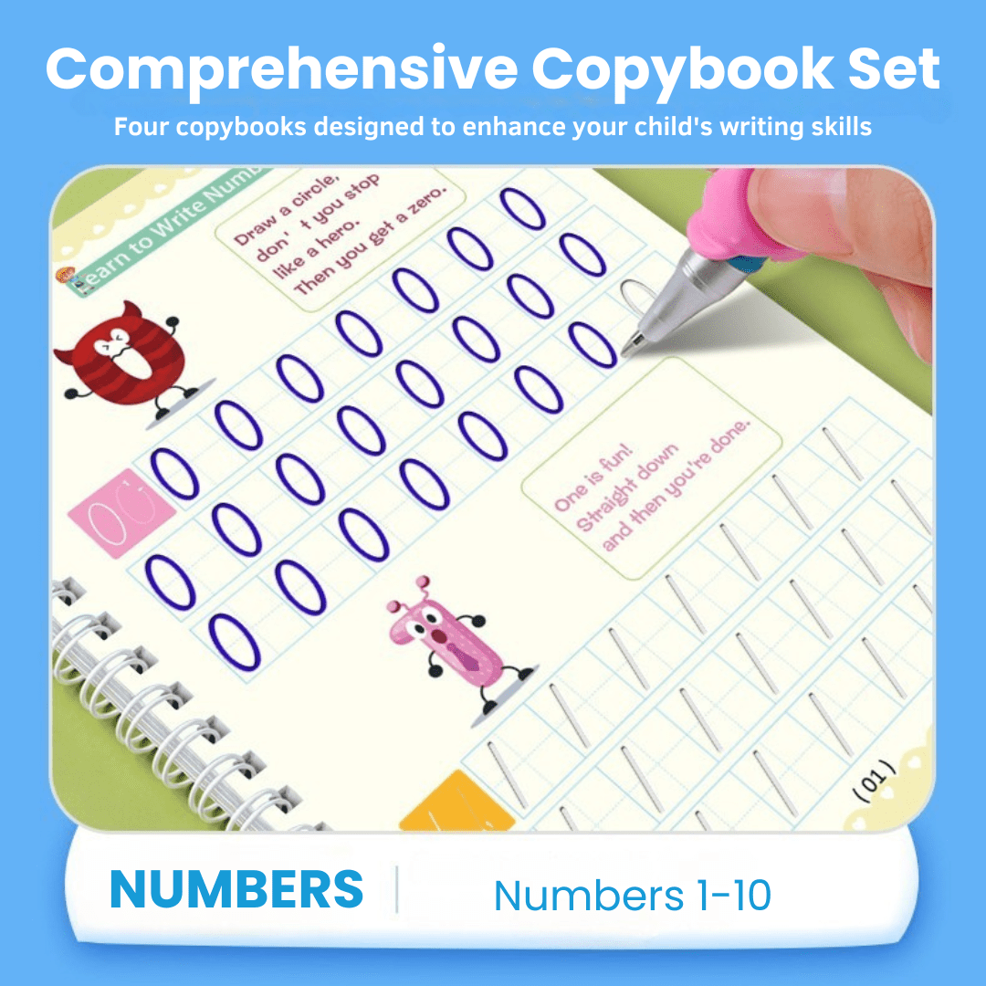 MagicGroove Tracing Book: Reusable Handwriting Practice with Disappearing Ink & Grooves