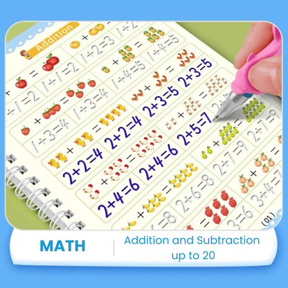 MagicGroove Tracing Book: Reusable Handwriting Practice with Disappearing Ink & Grooves