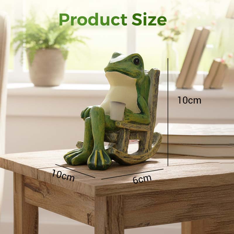 💯2026 Hot Sales🐸Solar Powered Frog in Rocking Chair Ornament🍃