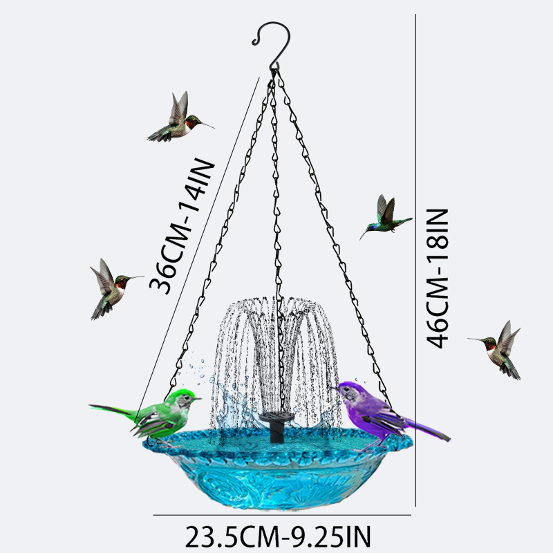 🔥Hot Sale 50% OFF🔥 ✨Hanging outdoor fountain with bird bath and feeding station⛲🐦